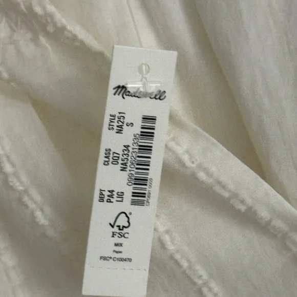 NWT Madewell Cream Dress Bubble Midi. New With Tag. Women’s Size Medium. - Picture 6 of 14